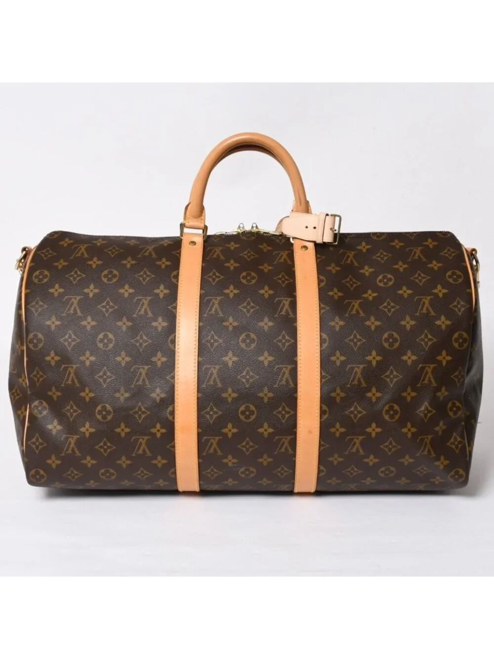 Louis Vuitton Monogram Keepall Bandouliere 50 Brown Boston Bag